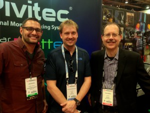 L-R: Pivitec user Luis Alicea of Newspring Church Wichita KS, Steven Shewlakow of Special Event Services, and Tom Knesel.